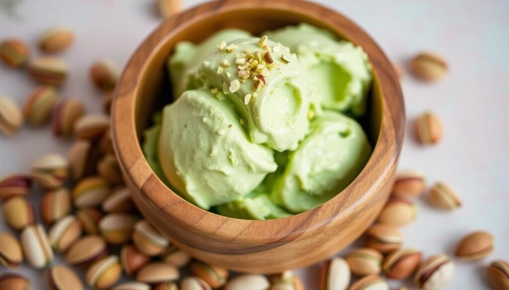 no-churn pistachio ice cream