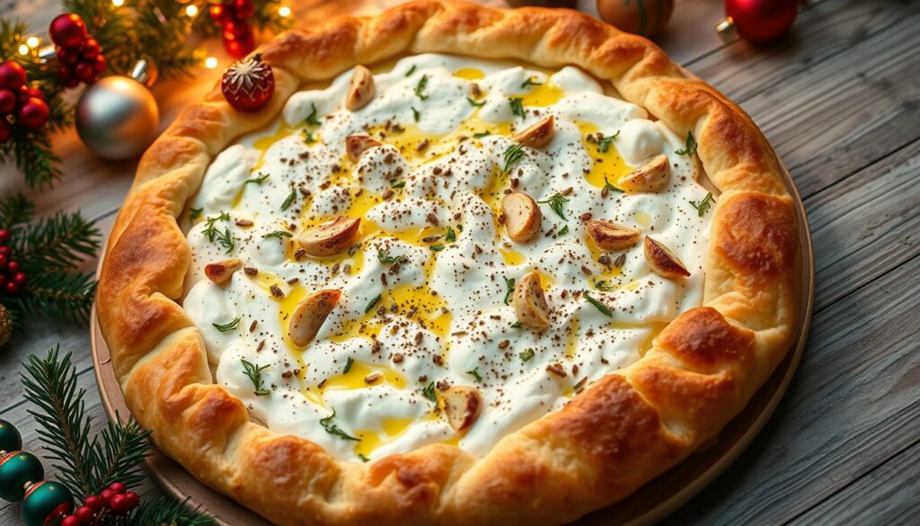 garlic ricotta pie